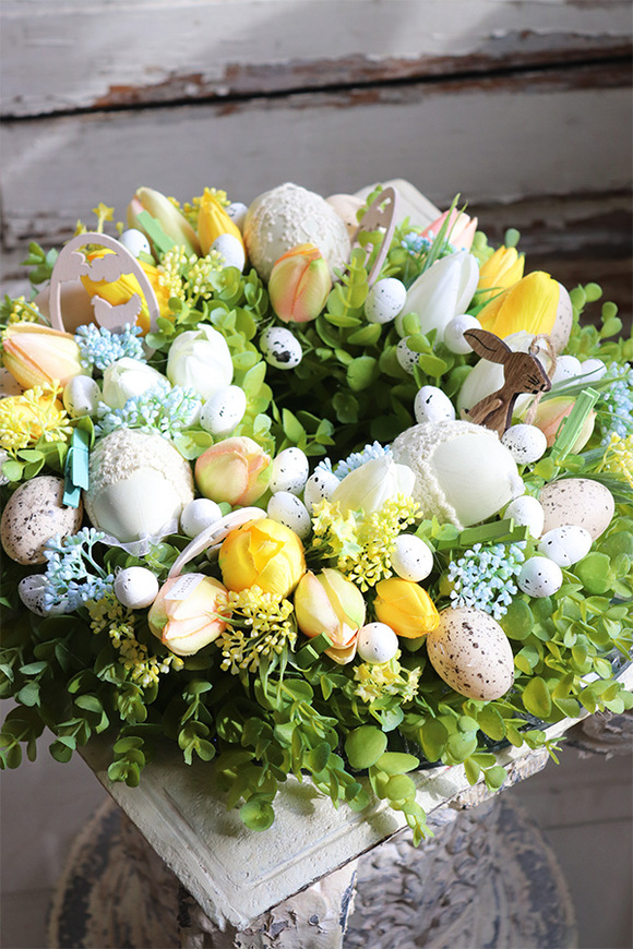 Modesti, wielkanocny wianek z jajkami, śr.35cm 