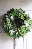 atrakcyjny zielony wianek, Greenist Leaves, śr.38cm