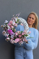 Pink Springia, wiosenny wianek na drzwi