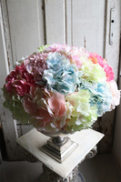 kompozycja w pucharze, Cooler z Pastelowymi Hortensjami, wym.52x46cm