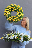 Witaj Wiosno Yellow, wianek z tulipanów