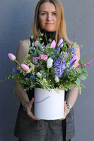 Wiosna with tenDOM 3, flowerbox z tulipanami i hiacyntami