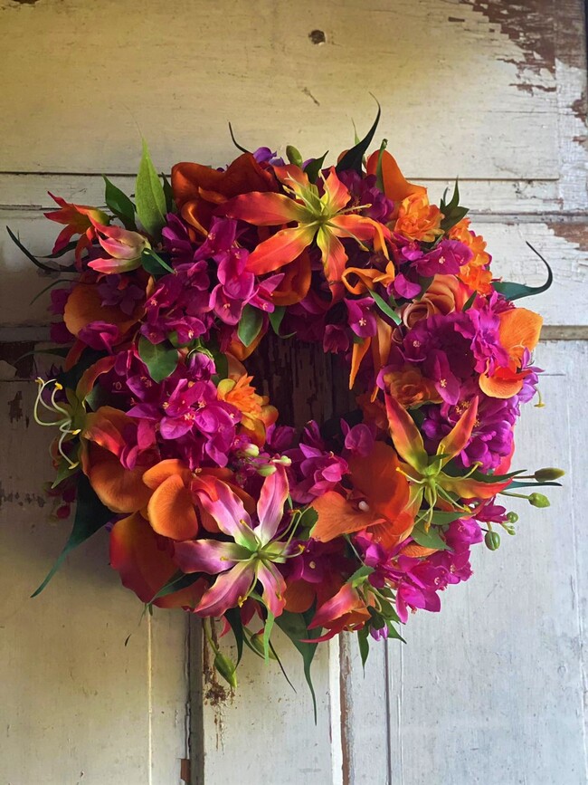 Lawa Glorioza, egzotyczny wianek dekoracyjny, śr.40cm 