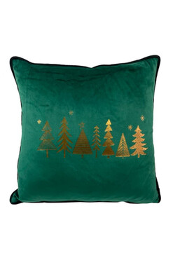 Christmas, poduszka dekoracyjna, zielona choinka, wym.40x40cm