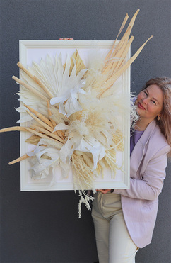 OD RĘKI Boho Hotels, jednostronna rama z suszem obraz, wym.77x57cm