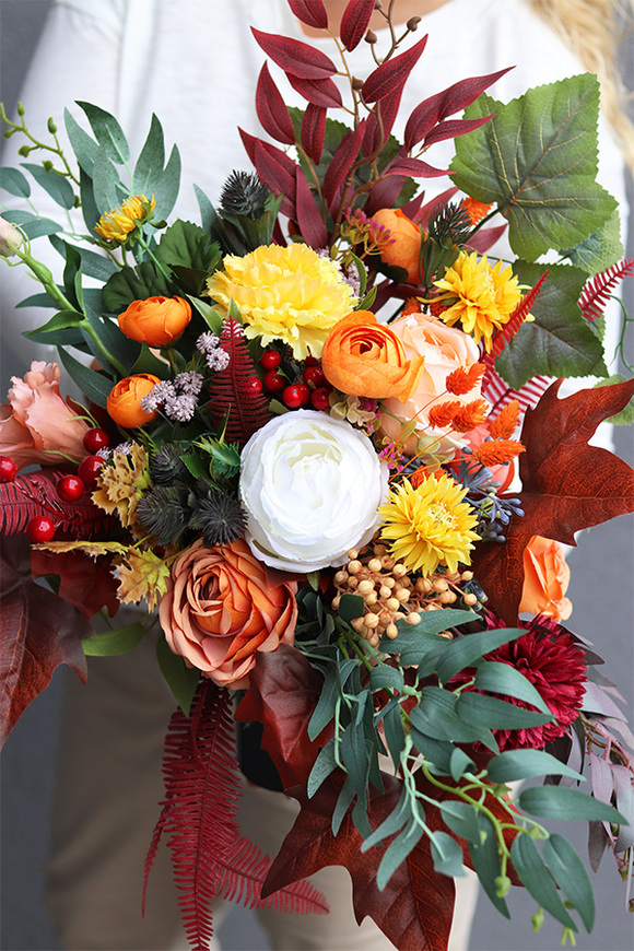 Jesienna Pogoda 2, kolorowy bukiet nagrobny