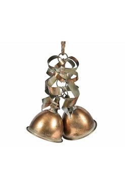 OD RĘKI Barok Old Dzwonki 1, metalowa świąteczna zawieszka dekoracyjna, dł.30cm