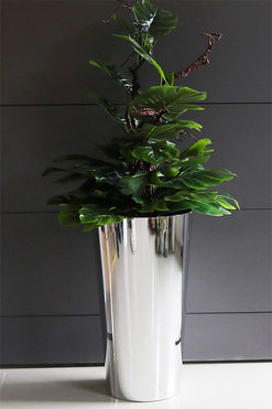 drzewko sztuczne Monstera Silveria we włoskiej donicy, wys.130cm