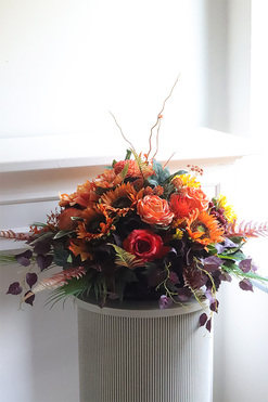 Jesienne Odliczanie, dekoracja nagrobna w misie, wym.70x30cm