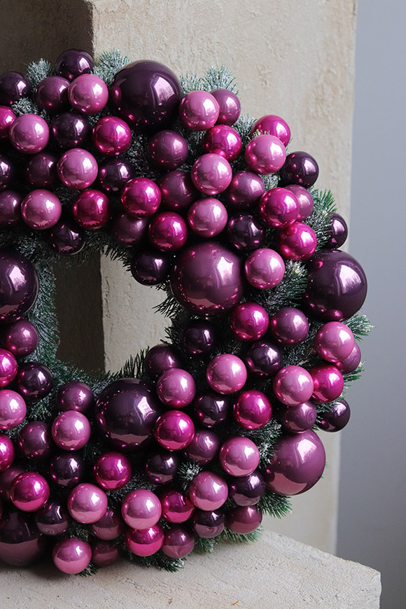  Violet Explosion, świąteczny wianek dekoracyjny