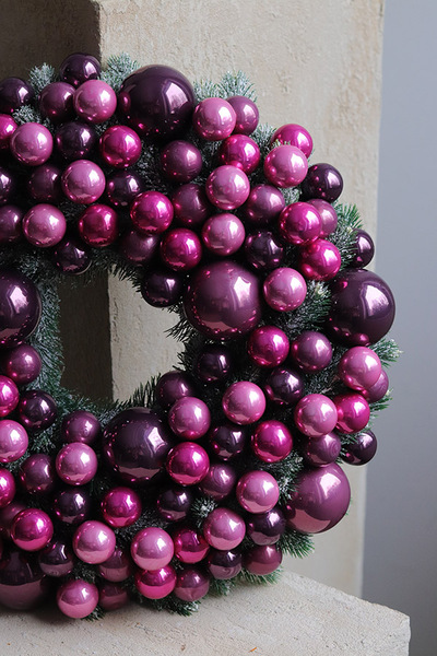  Violet Explosion, świąteczny wianek dekoracyjny