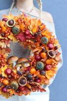 Jesienny Las, jesienny wianek z kasztanami