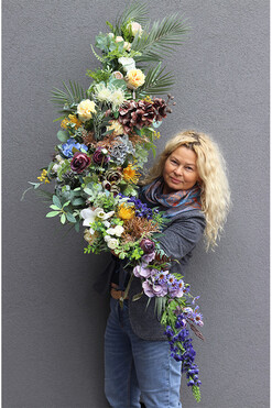 Besina Terence, jesienna girlanda kwiatowa, dł.150cm  