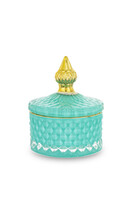 Palermo C, dekoracyjny pojemnik / amfora, turkus, wym.11x8.5x8.5cm