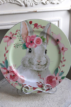 OD RĘKI Honey Bunny 2, wielkanocny podtalerz z zajączkiem, śr.32cm