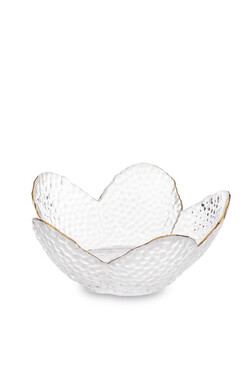 Flower Glass B, szklana miska kwiat, wym.6x12x12cm