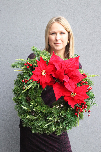 Gwiazda Betlejemska Hilton 2, świąteczny wianek dekoracyjny