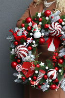 Red House Lollypop, świąteczny wianek dekoracyjny