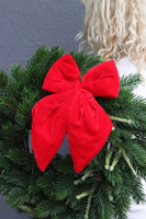 Karminowa Kokarda, bożonarodzeniowy wianek na drzwi