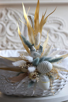 Grey Simple Big, dekorowany koszyczek wielkanocny