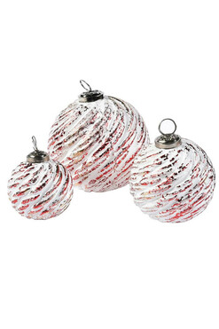 Bosco Red 1A, świąteczna bombka czerwona, śr.12cm, kpl.6szt