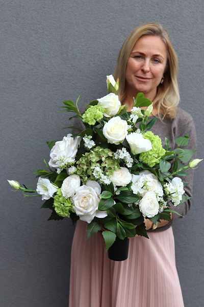 Lolonia, wysokiej jakości bukiet nagrobny we wkładzie premium, wym.58cm