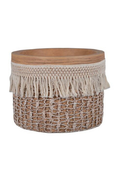 Boho Mezaya, kosz osłonka ceramiczna, wym.24x31cm