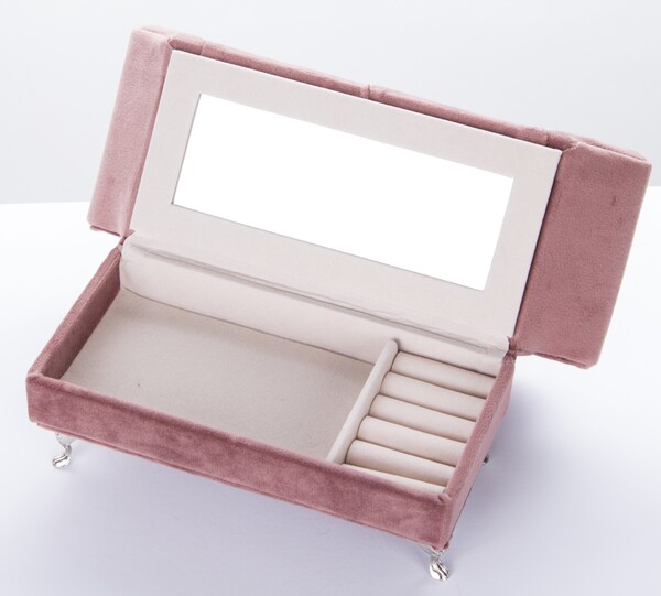 szkatułka / puzderko Florencja Serce Pink, wym.15x25x10cm