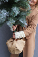 Silver Night, dekoracyjna choinka sztuczna w jucie