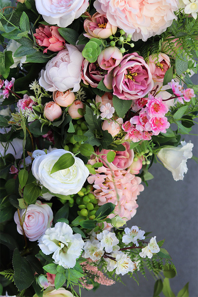 Malediwy Pink, długa girlanda ze sztucznych kwiatów, dł.7m