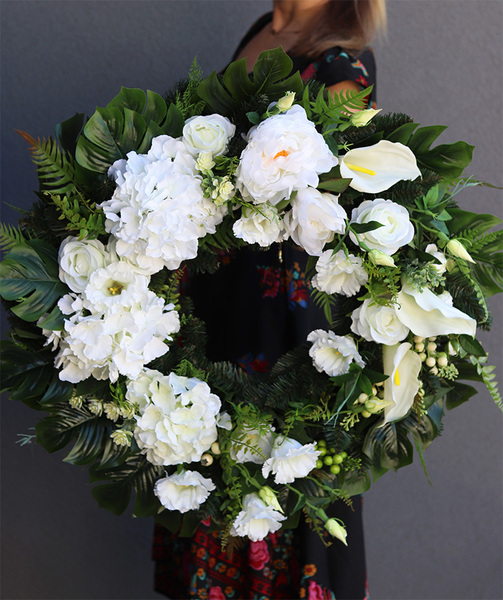 Reginna Biel, wieniec nagrobny, śr.72cm