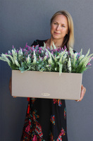 Lechuza Wrzosy 2, kompozycja kwiatowa w wysokiej jakości donicy - skrzynce, wym.60x40x40cm 