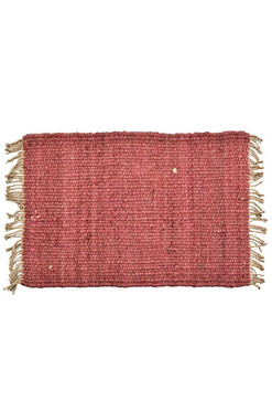 EcoEtno, dywanik bawełniany czerwony, wym.60x90cm 