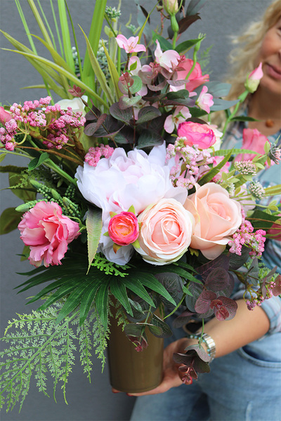 Genna, dekoracja bukiet nagrobny we wkładzie, wys.77cm 