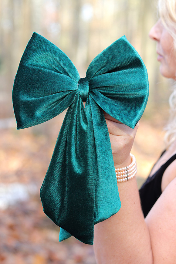 Velvet Papillon, welurowa kokarda pluszowa