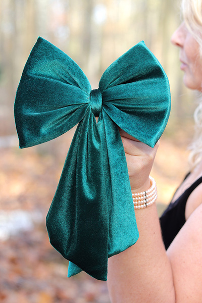 Velvet Papillon, welurowa kokarda pluszowa