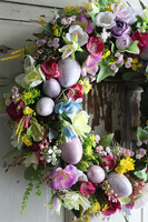 kolorowy wielkanocny wianek, Pastellis, śr.36cm 