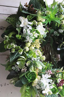 atrakcyjny zielony wianek, Greenist Leaves, śr.38cm