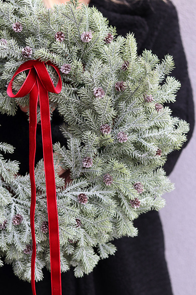 Zieleń Zimowa, świąteczny wianek dekoracyjny