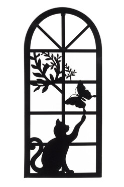 Kocie Harce, metalowy decor ścienny, wym.56x25cm