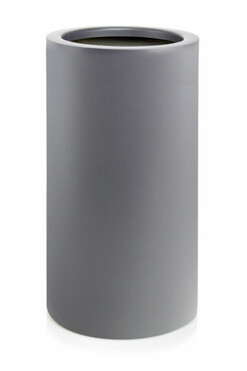Fiberglass donica walec Grafit z półką 70x40cm