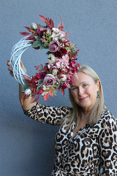 asymetryczny jesienny wianek