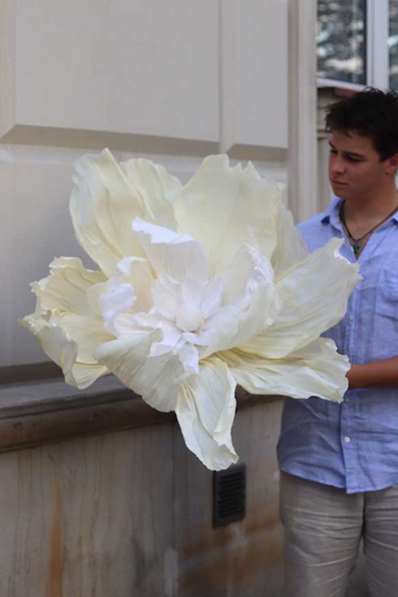 Paper Flower, ręcznie robiony kwiat papierowy, Peonia C, wym.37x70cm