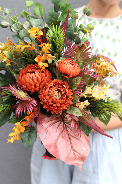 Aurena, bukiet nagrobny we wkładzie, dł.53cm