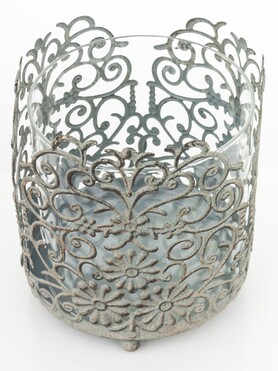 metalowy  lampion Derby  / świetlik, wym.15x12.5x12.5cm 