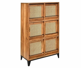 Bari, wysoka komoda z drewna tekowego, wym.83x39x140cm