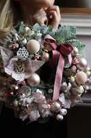 Lukrecja 2, elegancki wianek zimowy, wym.30cm