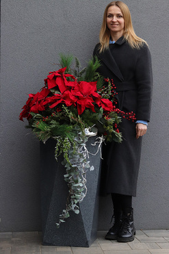 Gwiazda Betlejemska Nevis, wysokiej jakości sztuczna roślina XL, wys.126cm