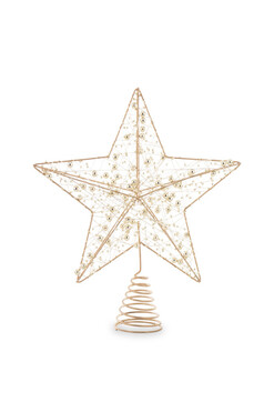 Christmas Star, dekoracja świąteczna gwiazdka LED, złota, wym.30x25x6cm