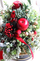 bożonarodzeniowy flowerbox z bombkami, Ferrari, wys.48cm